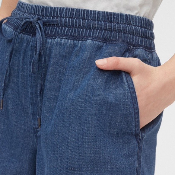 Indigo Twill Shorts pull on - Picture 4 of 7